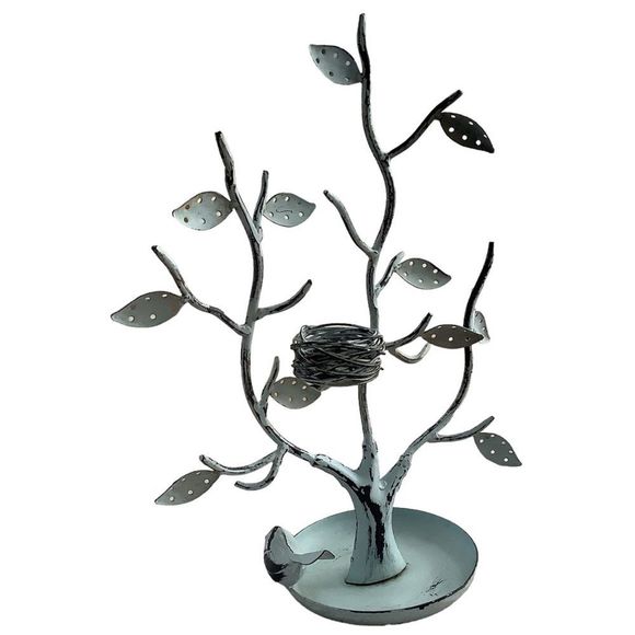 Jewelry - Blue/Green Patina on Metal Jewelry Tree.